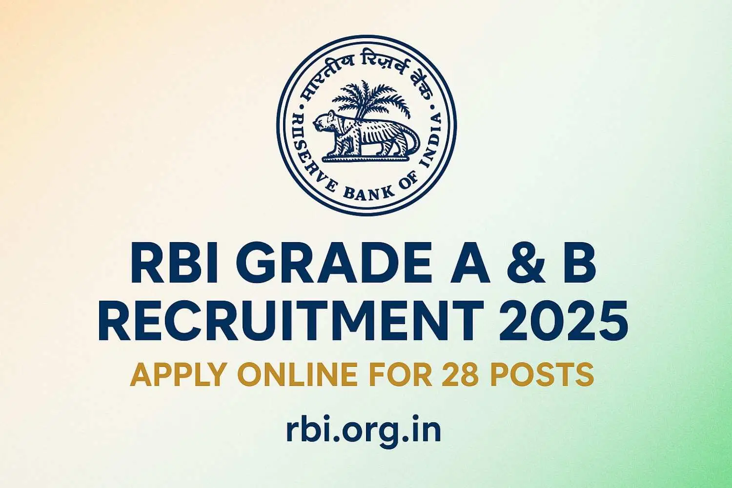 RBI Grade A and B Recruitment 2025 official notification image
