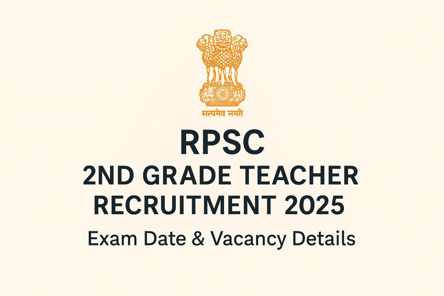 rpsc 2nd grade teacher recruitment 2025 notification image